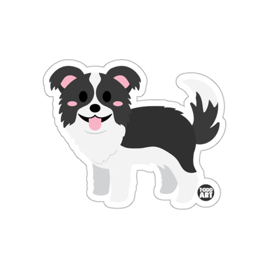 Cute Cartoon Border Collie Todd Art Sticker Decal
