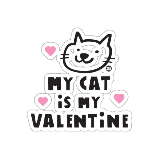 My Cat Is My Valentine Cute Cat Sticker