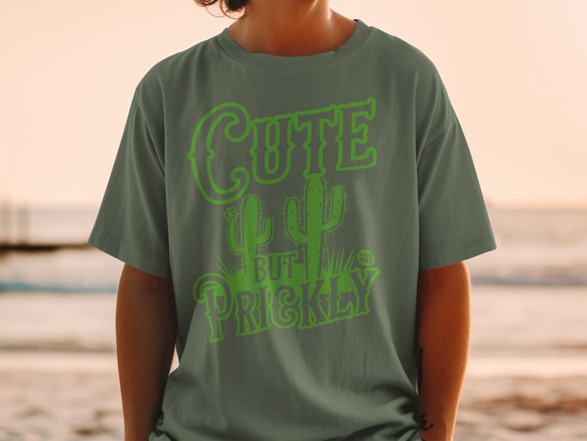 Cute But Prickly Graphic Tee for a Playful Style