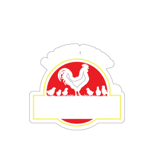 Red Rooster and Chicks Farm Sticker Product
