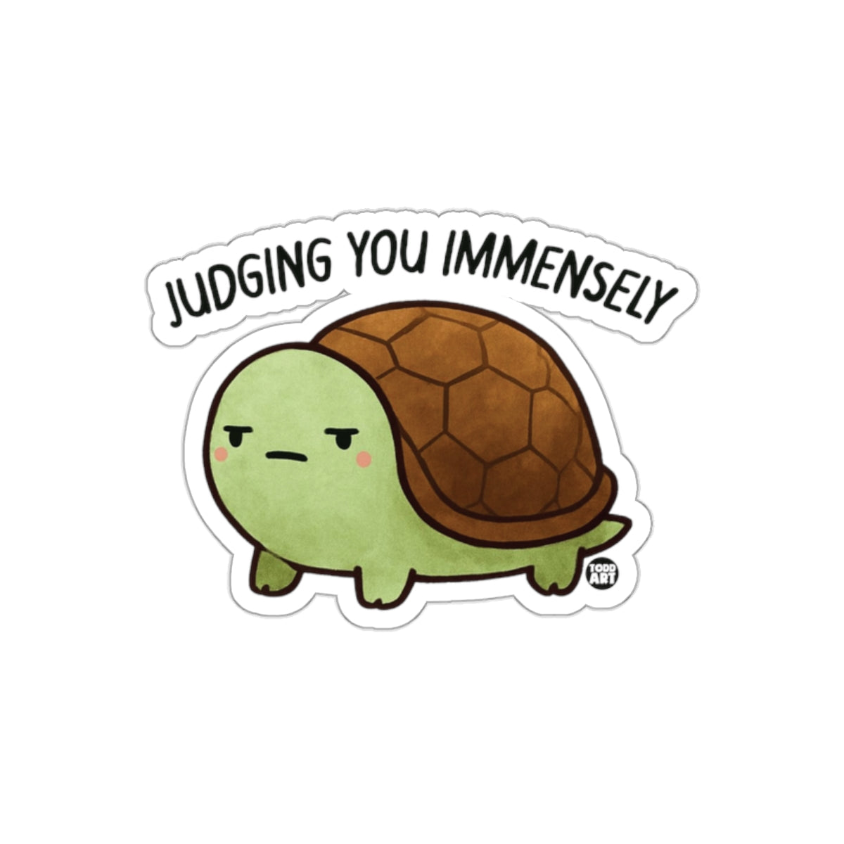 Judging You Immensely Cute Turtle Sticker
