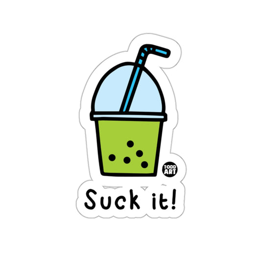 Suck It Bubble Tea Drink Sticker Todd Art Design