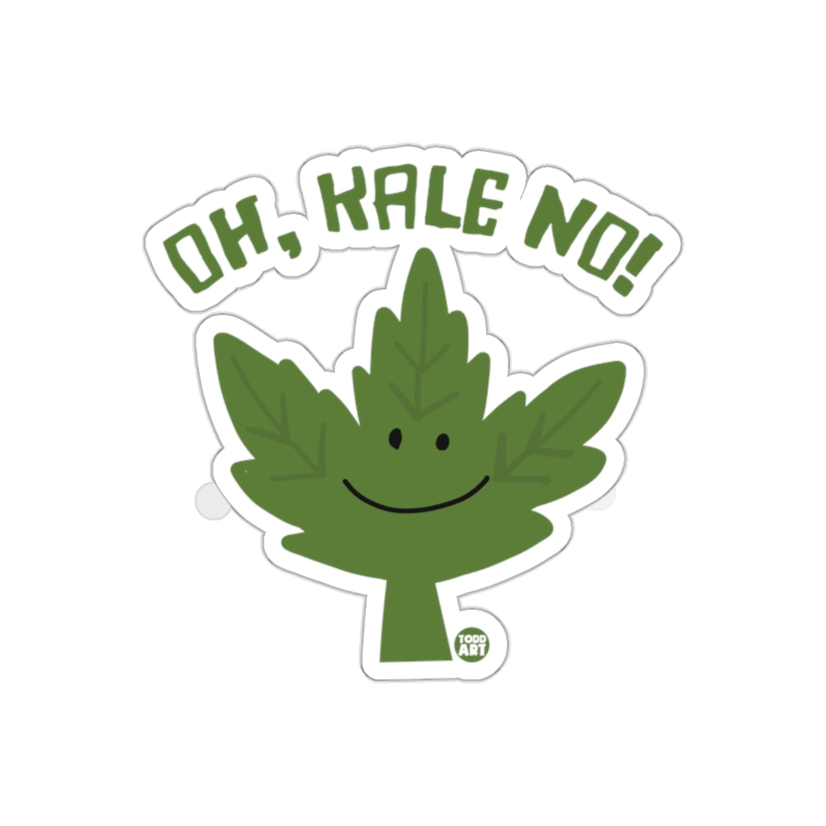 Oh Kale No Humorous Leaf Sticker