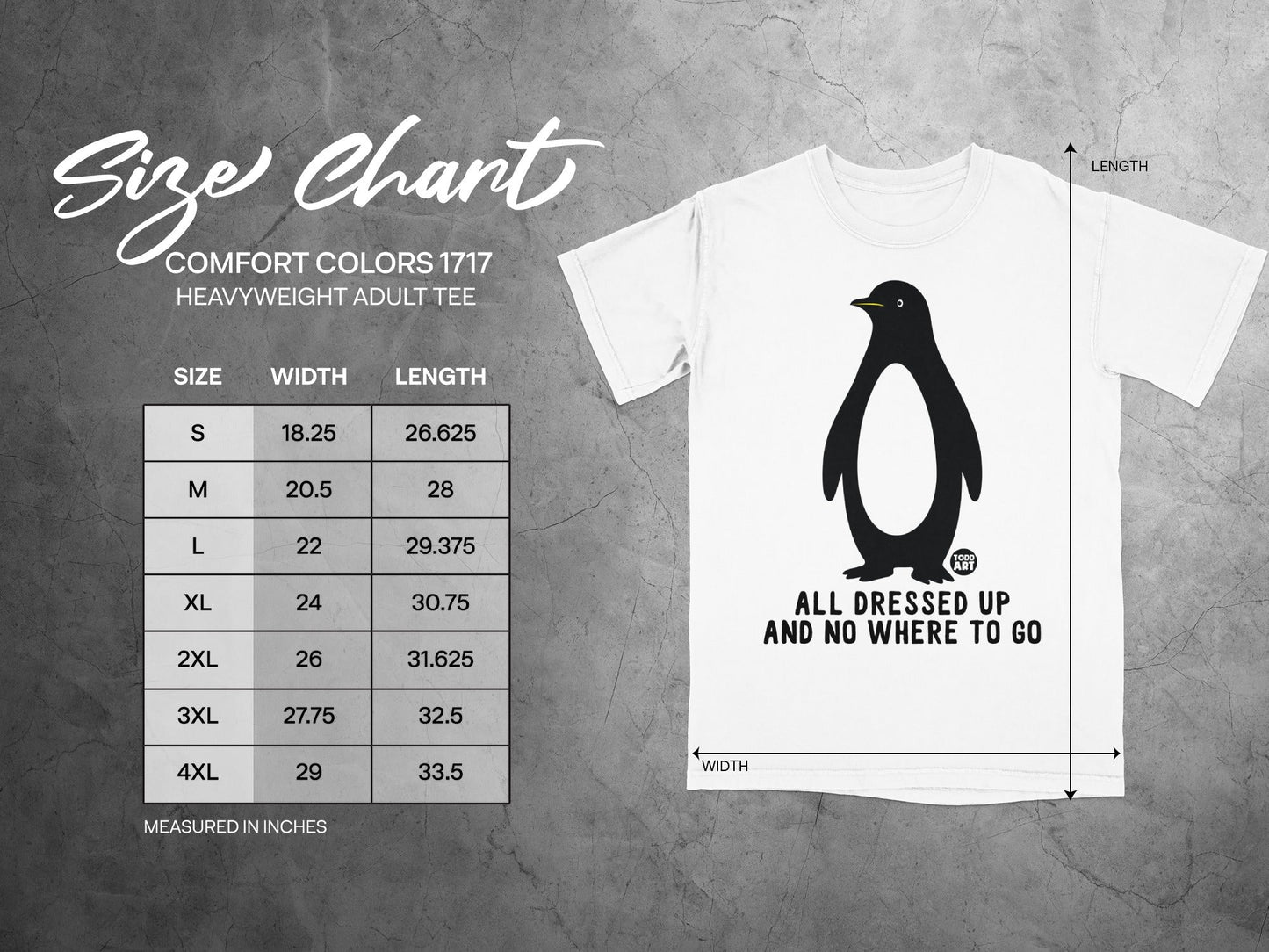 Funny Penguin T-Shirts, All Dressed Up And Nowhere To Go Tee, Cute Animal Shirt, Humorous Bird Gift, Minimalist Graphic Design Top