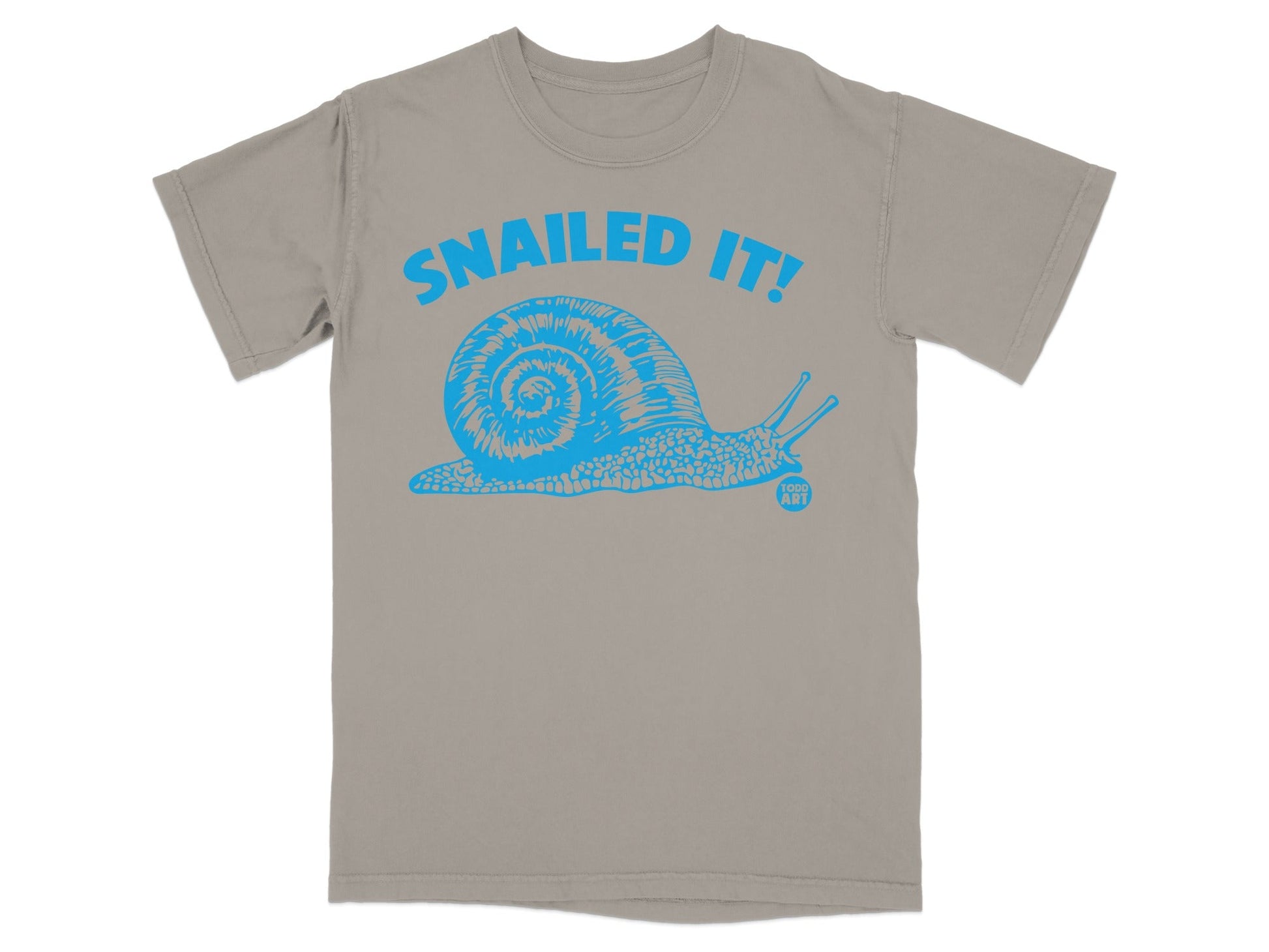 Snailed It! Graphic Tee with Blue Snail Design