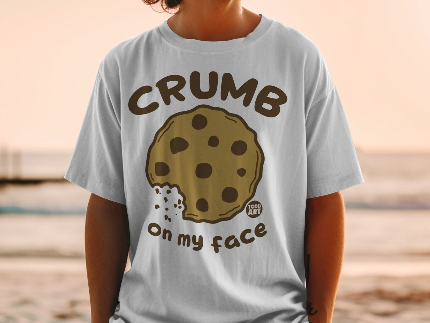 Crumb On My Face Cookie Design Shirt for Fun Product