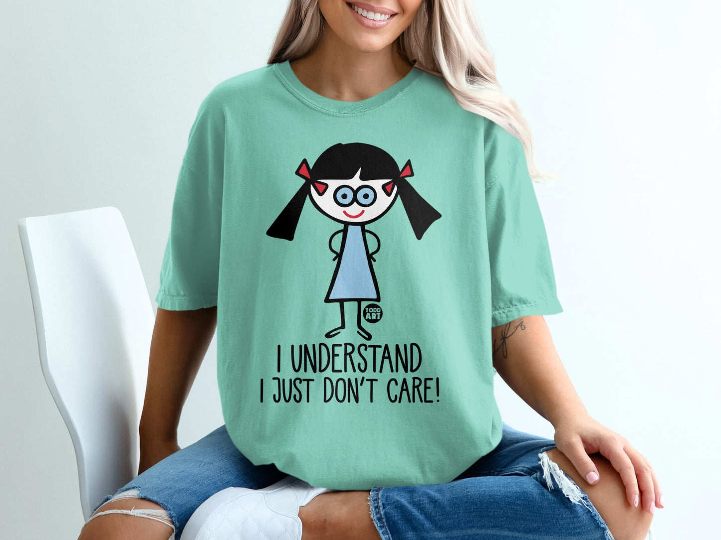 Funny I Understand I Just Don't Care Graphic Tee