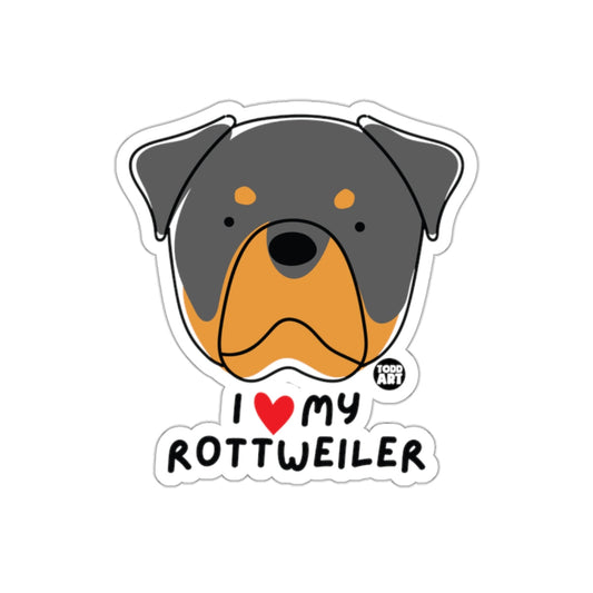 I Love My Rottweiler Cute Gift for Dog Lovers Sticker