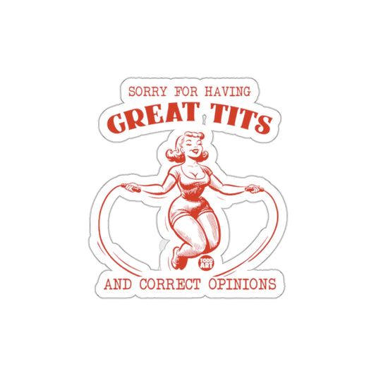 Sorry For Having Great Tits And Correct Opinions Stickers