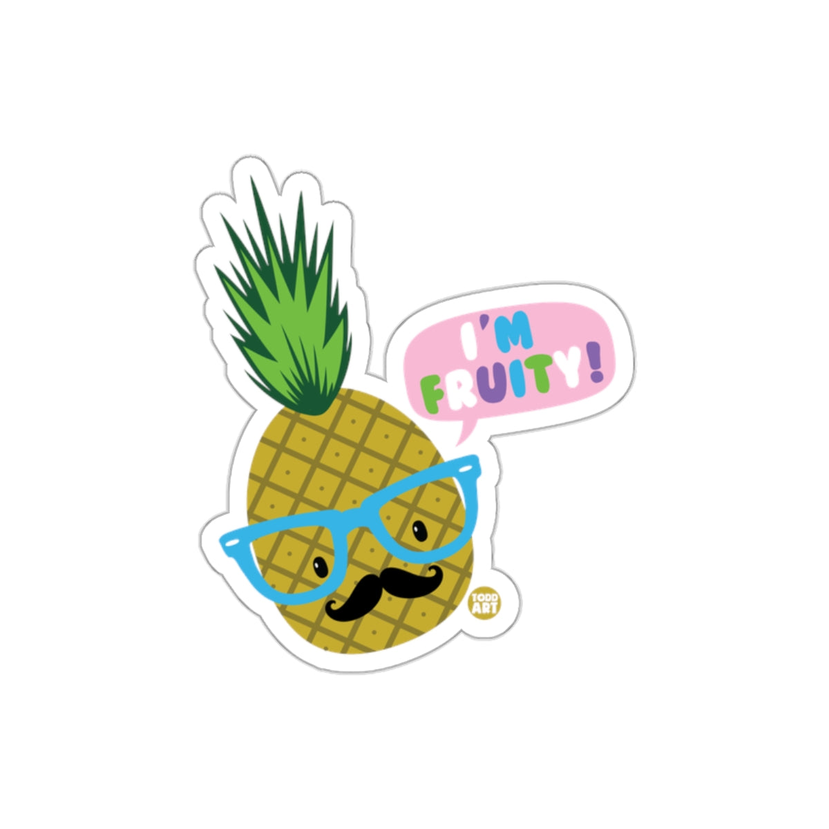 I'm Fruity Pineapple with Glasses Sticker