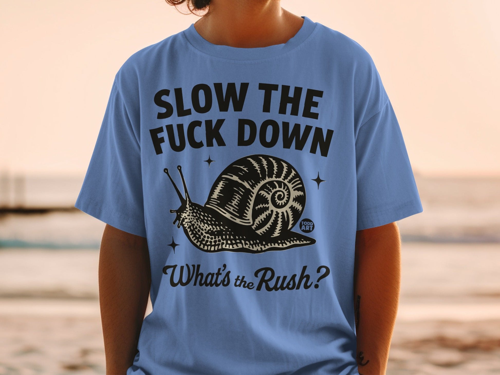 Slow The Fuck Down What's the Rush Graphic T-Shirt