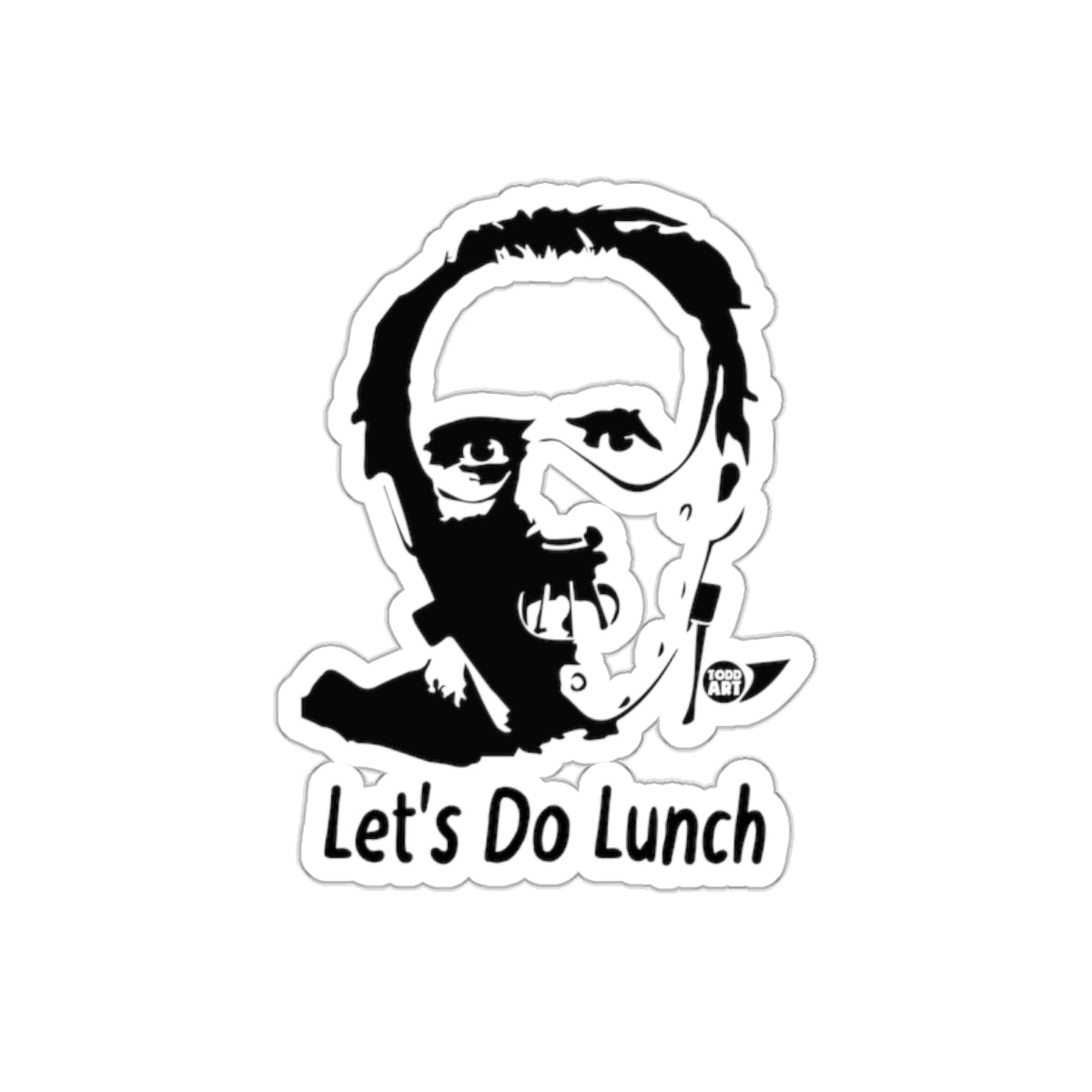Hannibal Lecter Lets Do Lunch Funny Horror Movie sticker