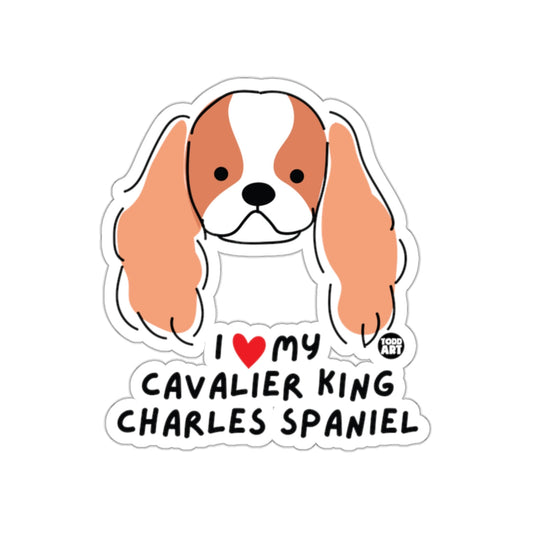 I Love My Cavalier King Charles Spaniel sticker