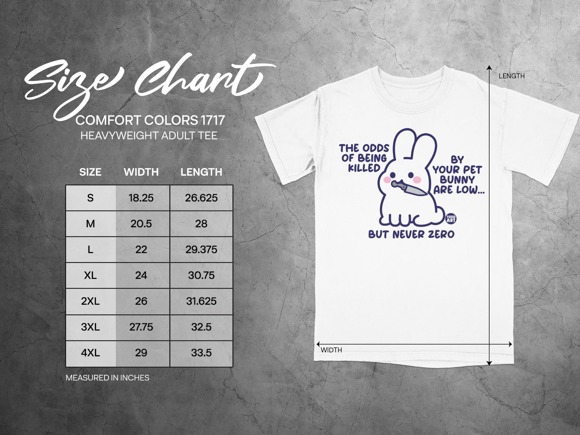 The Odds of Being Killed by Your Pet Bunny Adult Tee