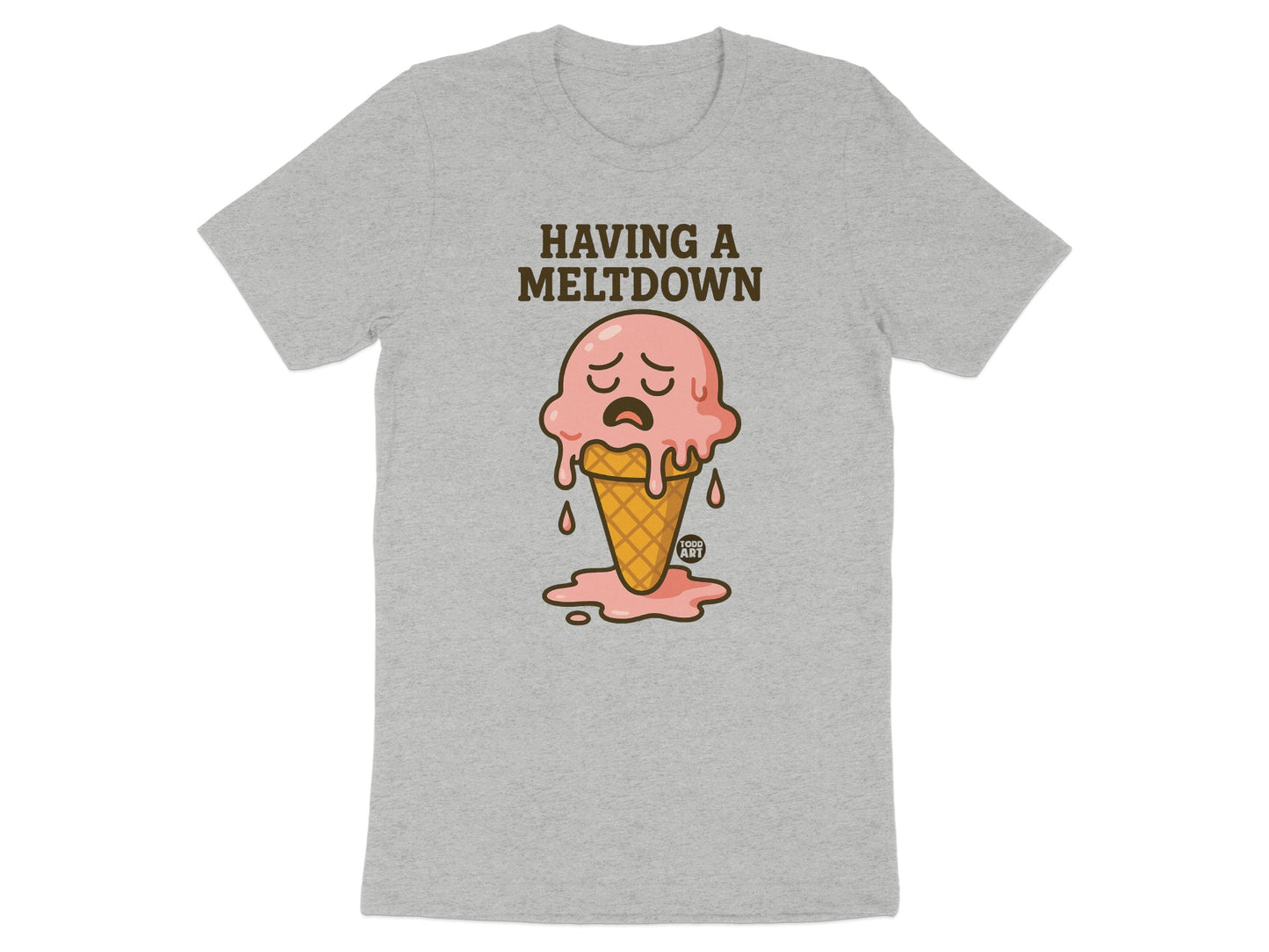 Having a Meltdown Ice Cream Cone Graphic T-Shirt