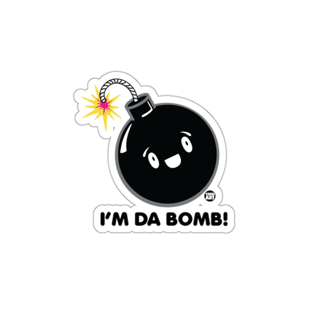 I'm Da Bomb Cartoon Explosion Design sticker