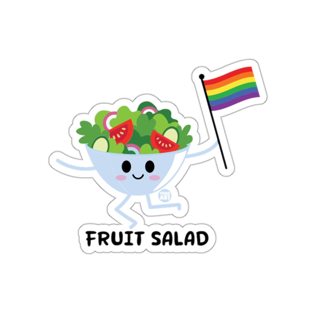 Fruit Salad With Rainbow Flag Sticker