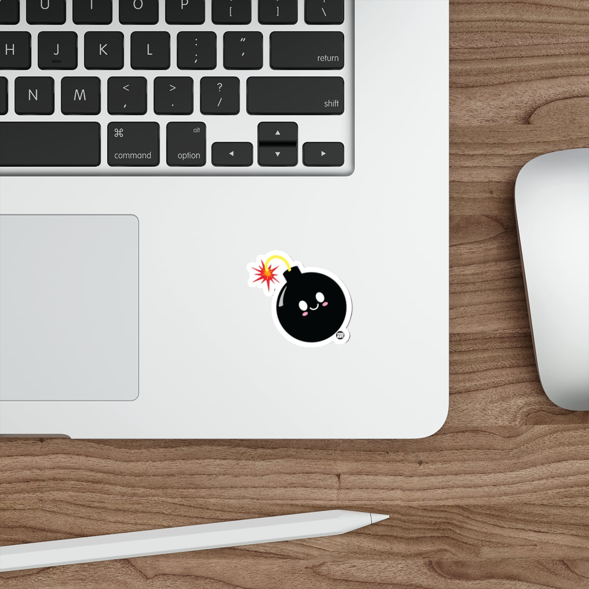 Cute Smiling Bomb with Spark Sticker for Laptop or Notebook