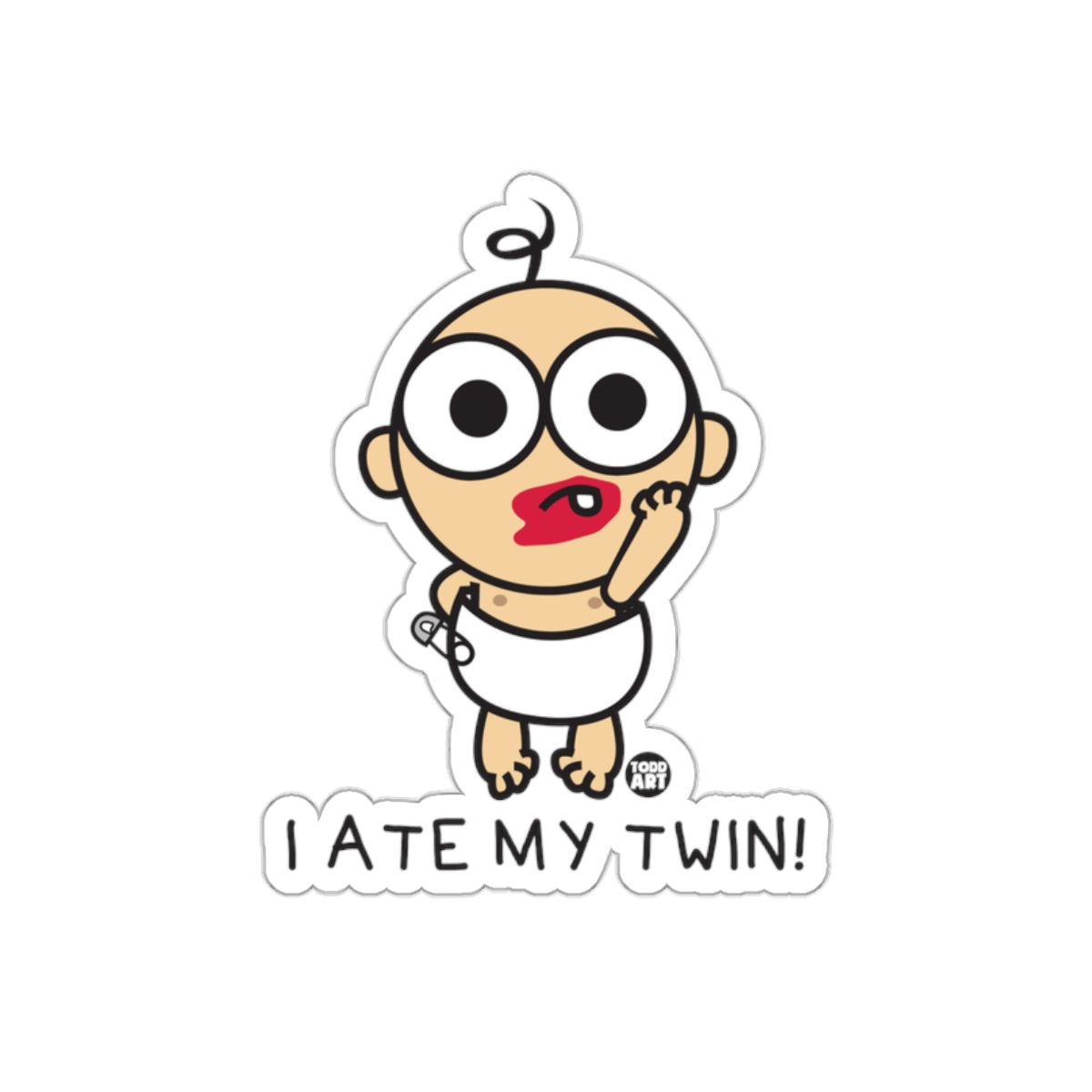 I Ate My Twin! Funny Baby Sticker for Unique Laughter
