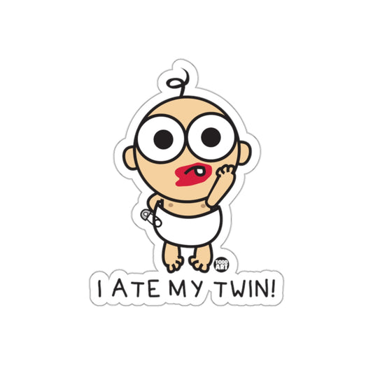 I Ate My Twin! Funny Baby Sticker for Unique Laughter