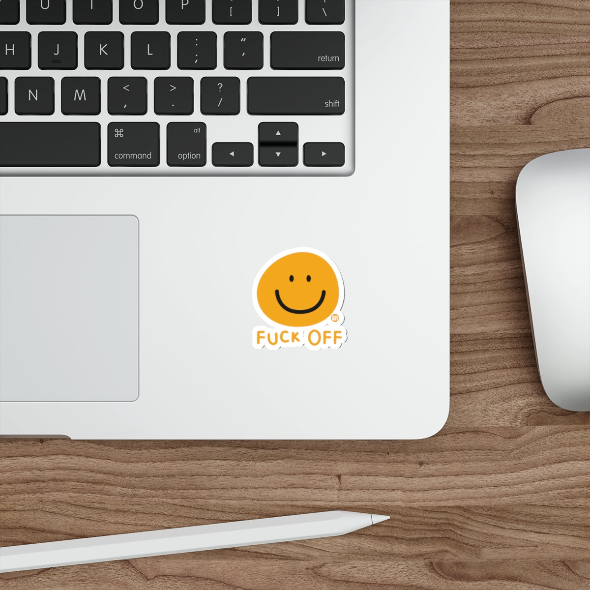 Smiley Face with Bold Message Laptop Sticker