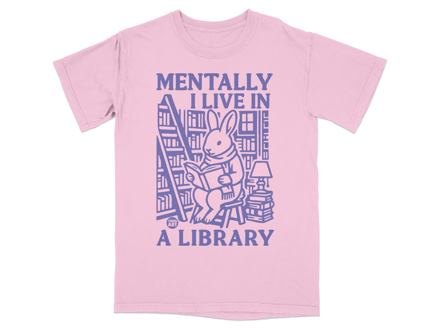 Mentally I Live in a Library Graphic T-shirt
