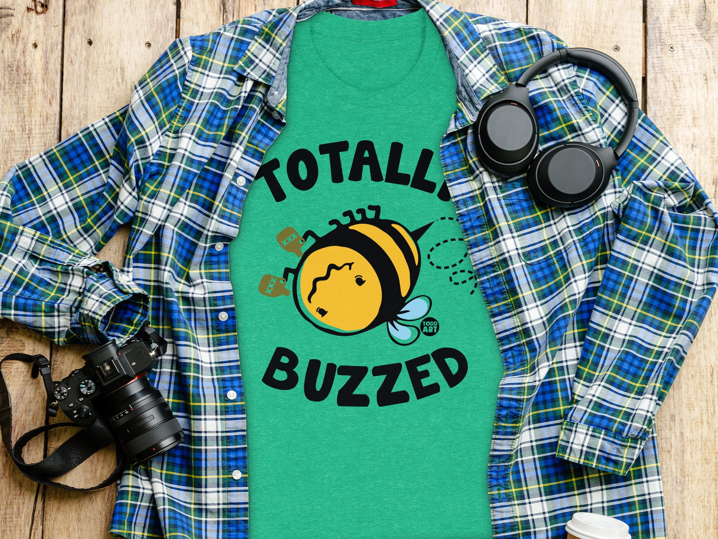 Totally Buzzed Cute Bee Graphic T-Shirt Fun Gift Idea