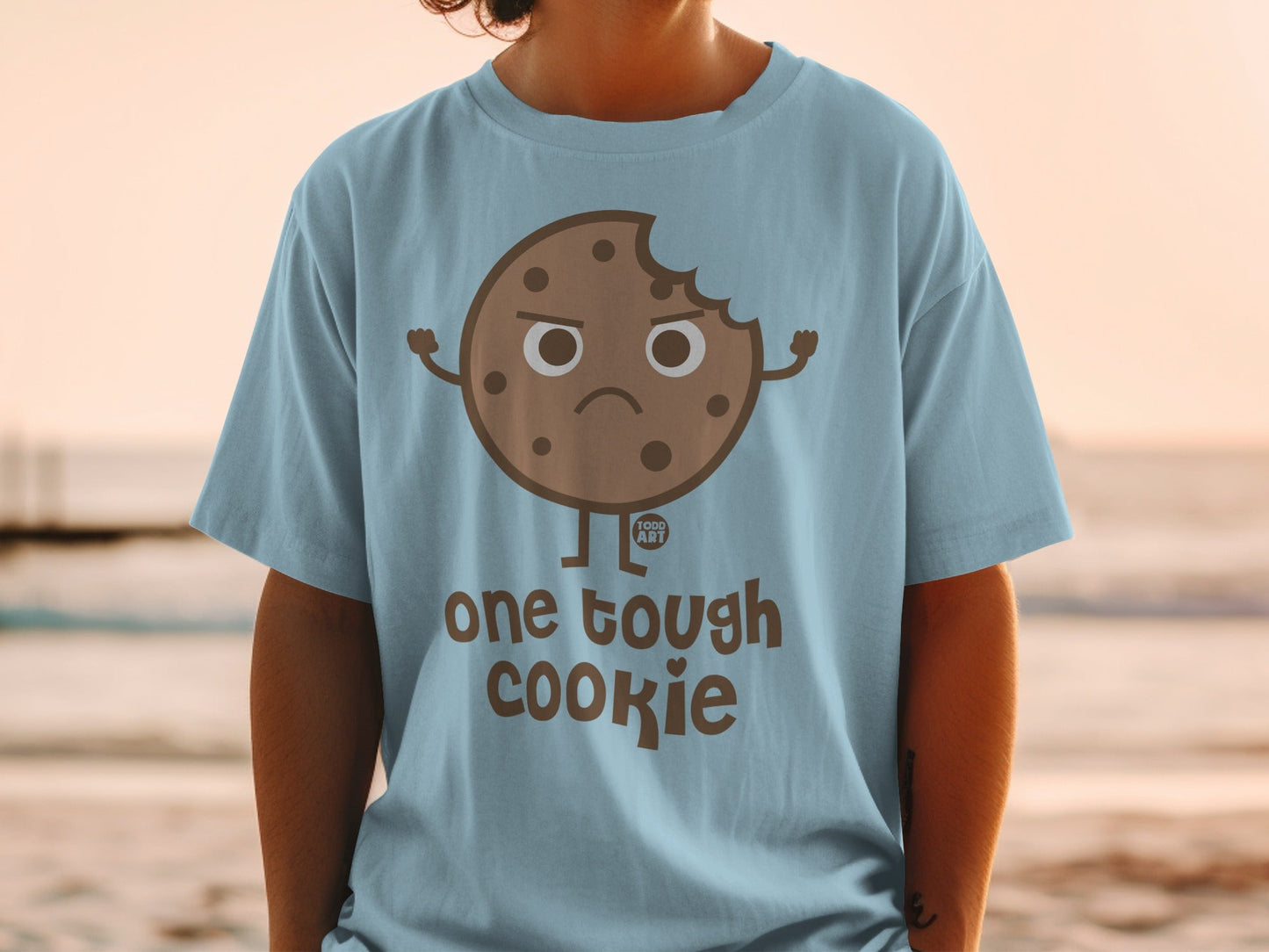 One Tough Cookie Cartoon T-Shirt Fun Graphic Tee