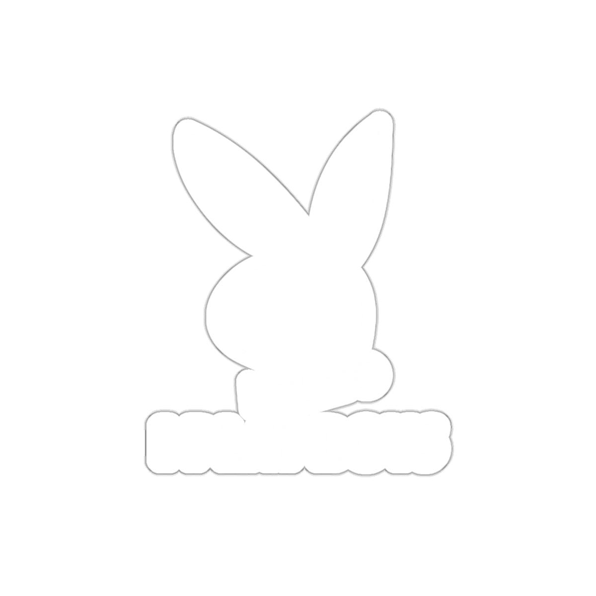 Todd Art Presents I Play Boys Rabbit Design Stickers