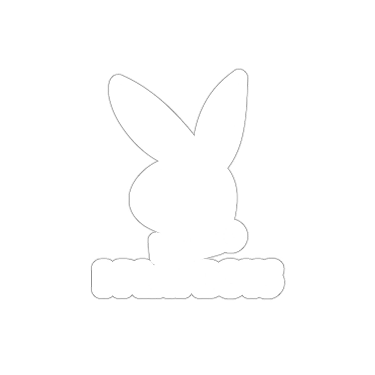Todd Art Presents I Play Boys Rabbit Design sticker