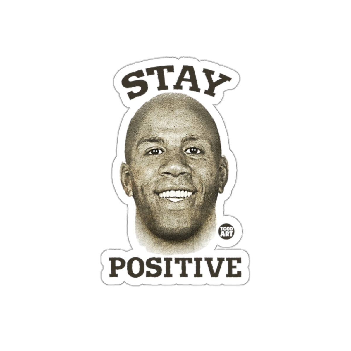 Stay Positive Inspirational Figure Design Quote Stickers