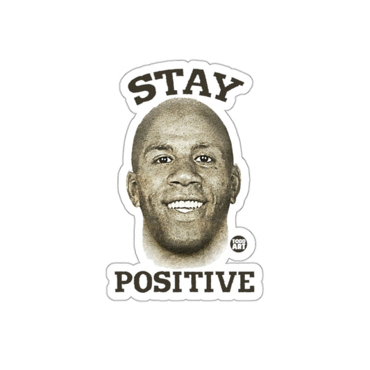 Stay Positive Inspirational Figure Design Quote sticker
