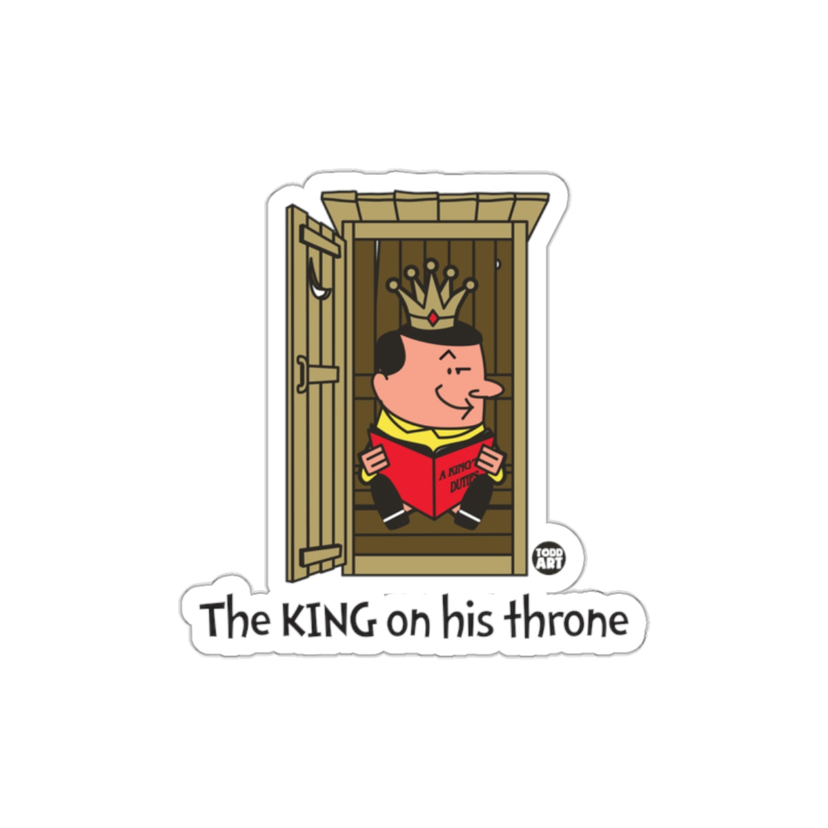 The KING on his throne Illustration Sticker