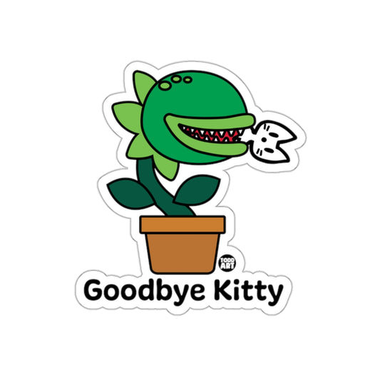 Goodbye Kitty Carnivorous Plant Sticker Sticker