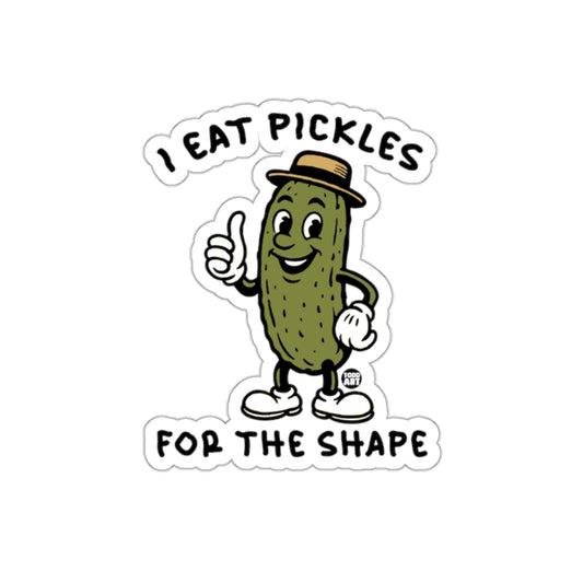 I Eat Pickles For The Shape Cartoon Pickle Man Stickers