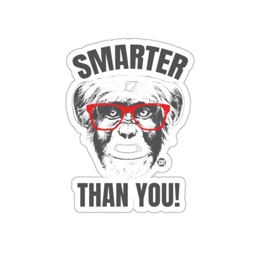 Smarter Than You Monkey with Glasses Design Sticker