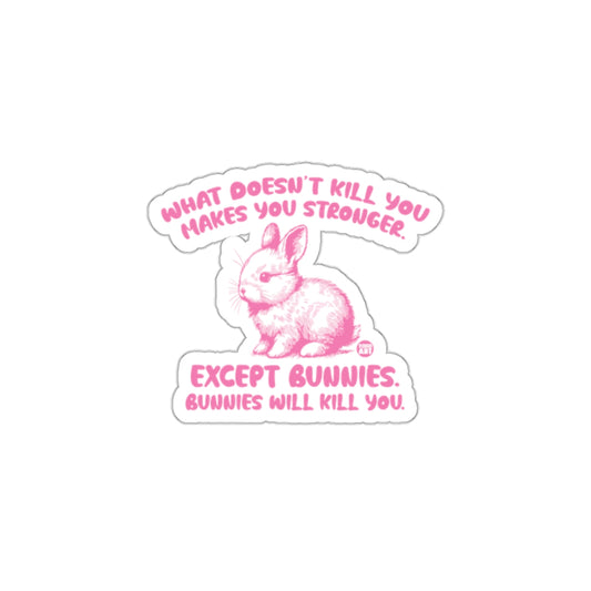 What Doesn't Kill You Except Bunnies Sticker
