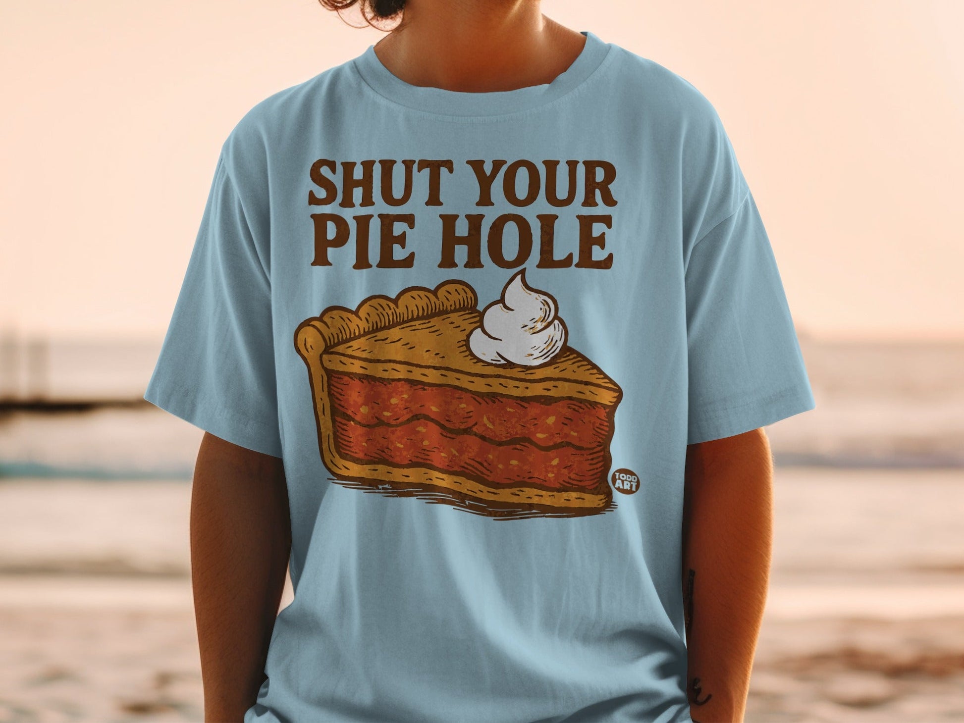 Shut Your Pie Hole Funny Graphic Tee For Humorous Moments