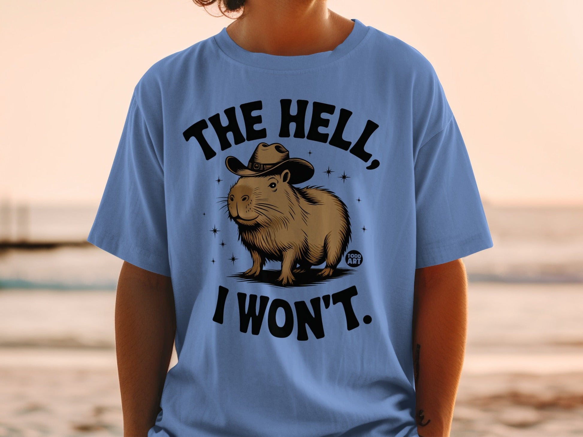 Funny The Hell I Won't Capybara T-shirt