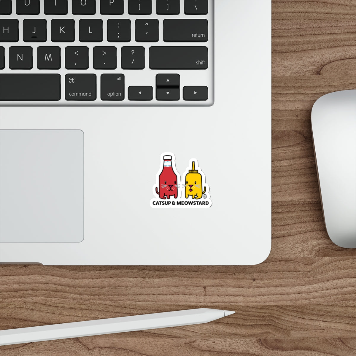 Catsup and Meowstard Funny Todd Art Design Colorful Stickers