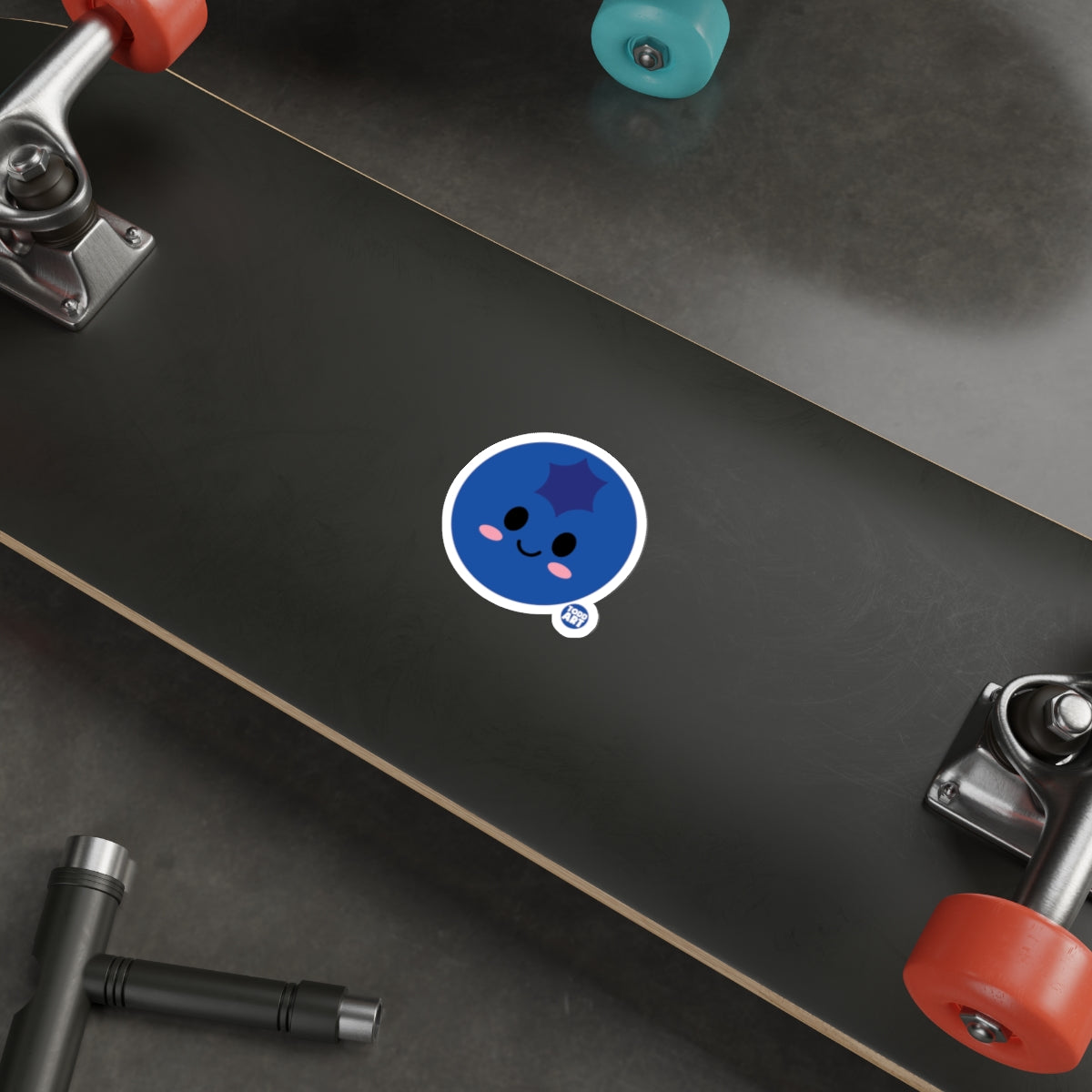 Cute Blueberry Character Sticker for Laptop or Skateboard