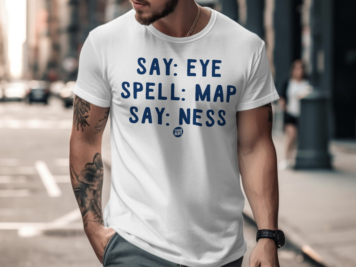 Say Eye Spell Map Say Ness Graphic Tee