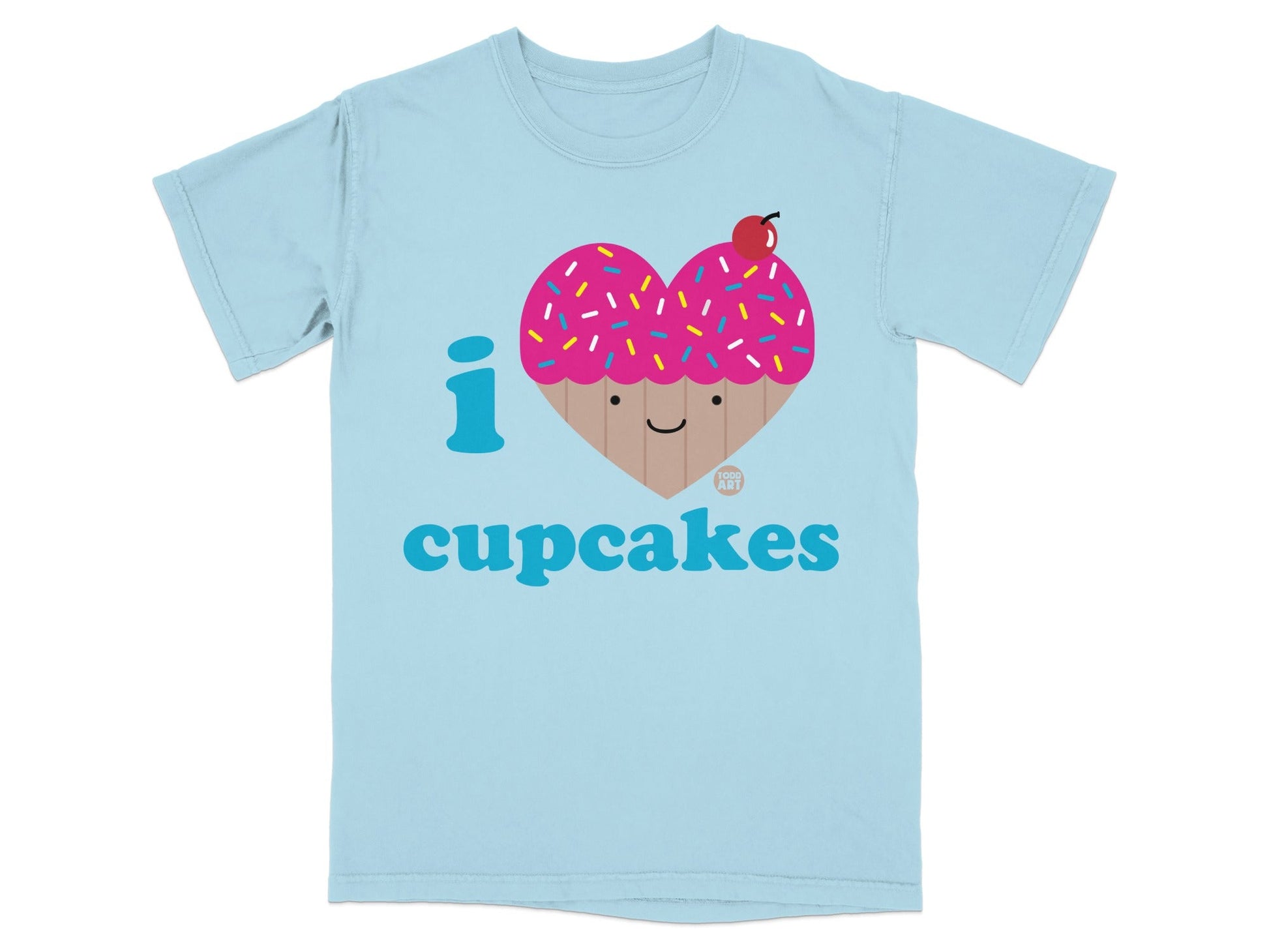 I Love Cupcakes Cute Graphic Tee Shirt