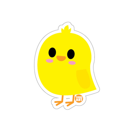 Adorable Yellow Chick Drawing Sticker Product