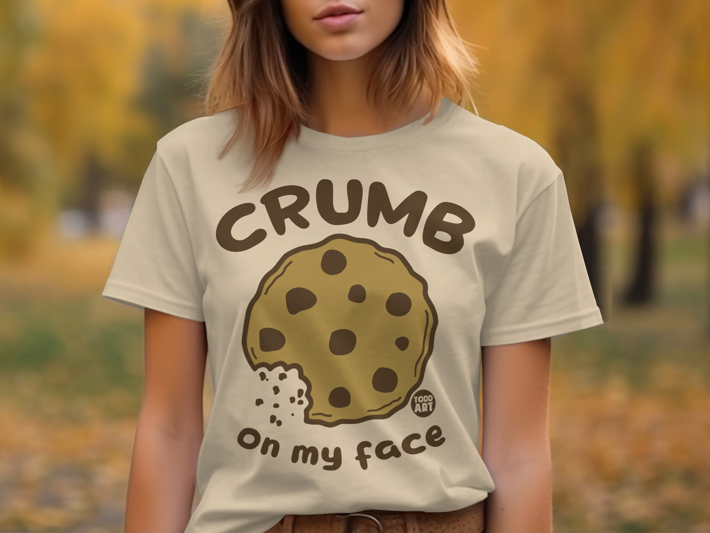 Crumb On My Face Graphic Tee for Fun Cookie Lovers