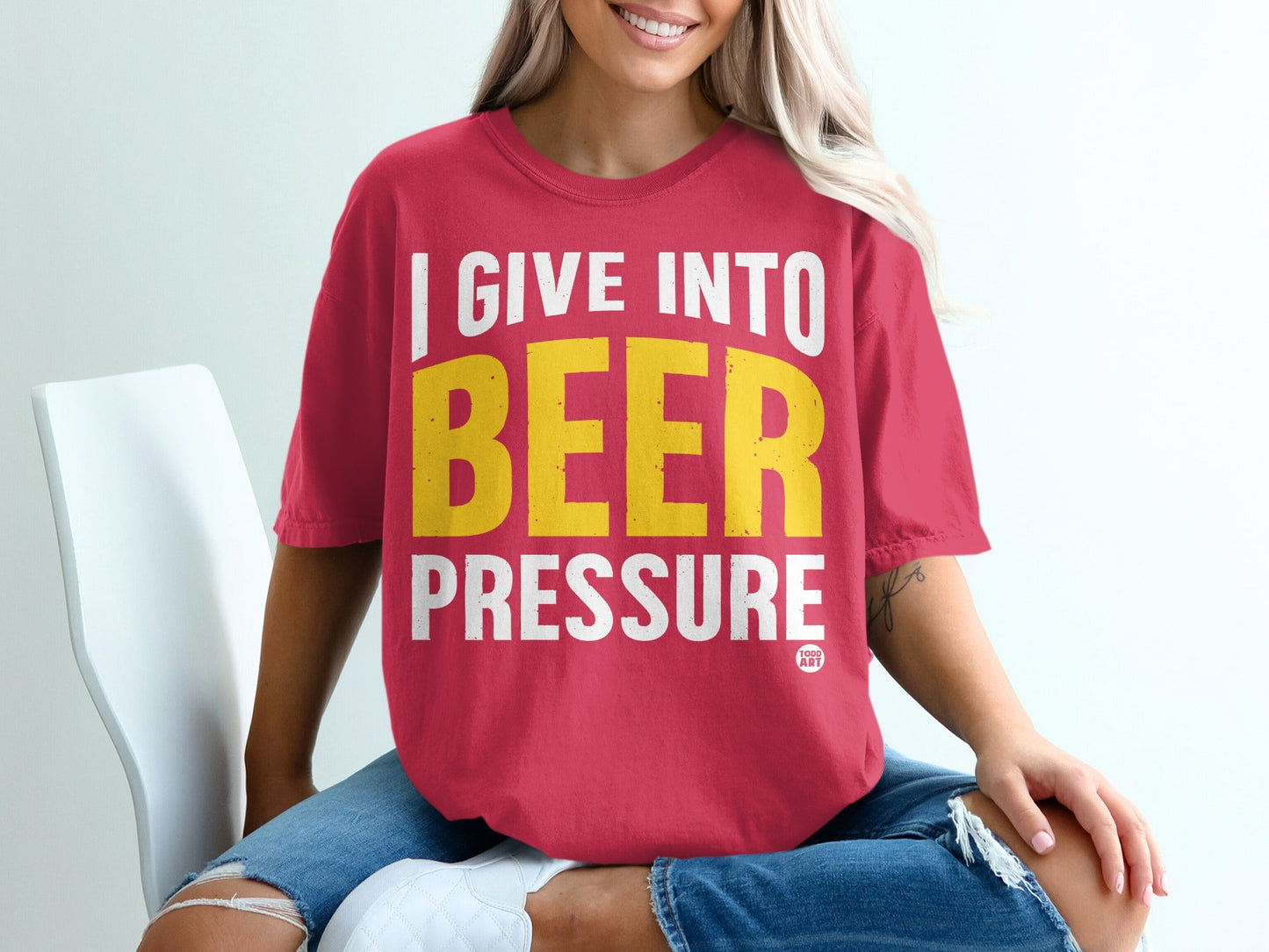 I Give Into Beer Pressure Graphic Shirt for Fun Moments