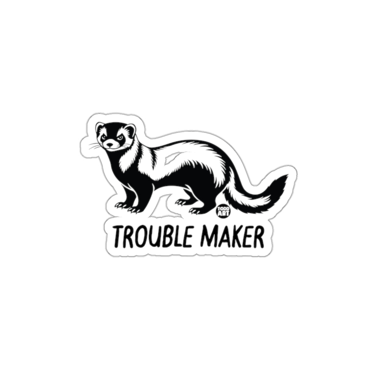 Trouble Maker Ferret Art Print for Unique Decor
