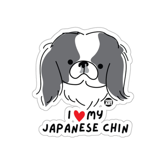 I Love My Japanese Chin Adorable Dog Sticker