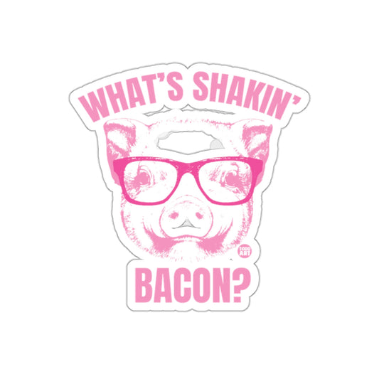 What's Shakin' Bacon Pink Pig with Glasses sticker