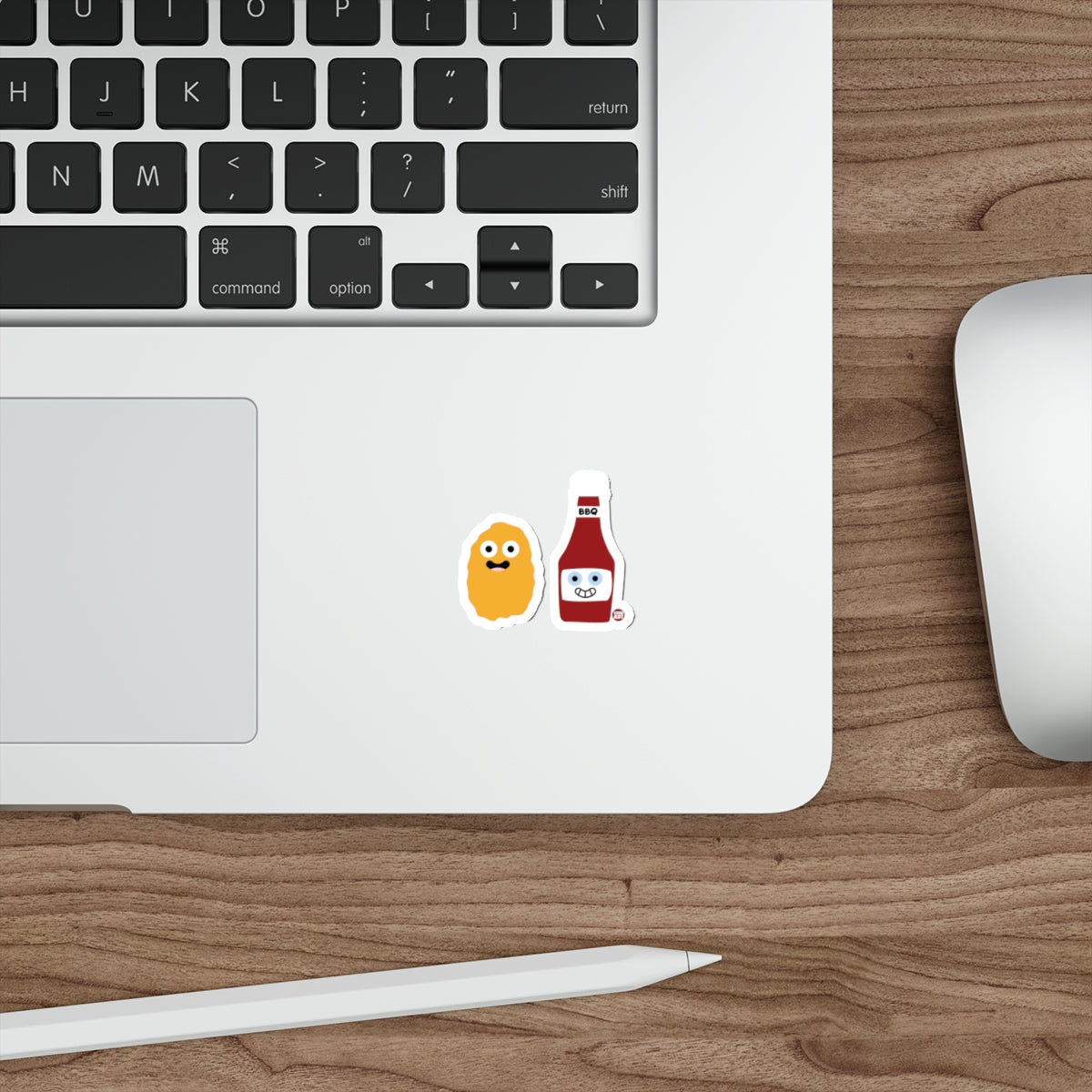 Cute Sauce Bottle and Nugget Stickers for Laptops